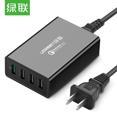 

Зеленый United QC3.0 быстрой зарядки зарядное устройство флэш-rechargeyour головка многоходовой USB адаптер питания штепсельные Android телефоны поддерживают быструю музыку проса Samsung Huawei 30598 5 черный