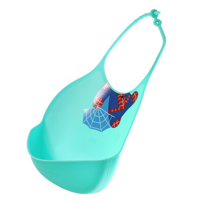 

Variant partita Infant Silicone Waterproof Bibs Children Eating Cubic Breaths Dumplings Baby Pockets Green Spider-Man