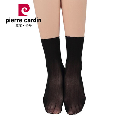 

Pierre Cardin socks female socks sexy lace lace female socks jacquard do not loose silk socks 6 double loaded lace plain black
