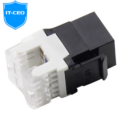 

IT-CEO V7W1 Cable Straight Head / Connector / Dual Head RJ45 Cable Docking Extender Straight Head Module Broadband Network Cable Adapter Gray
