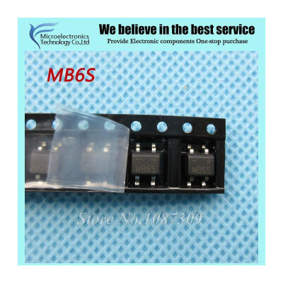 

20pcs free shipping MB6S SOP-4 05A 600V Single Phases Diode Rectifier Bridge new original