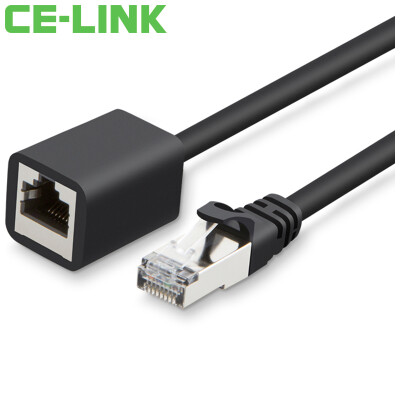 

CE-LINK 1551 CAT6 cable RJ45 cable extension line 2 meters male to female six types of network extenders Gigabit broadband network cable cable network straight line black