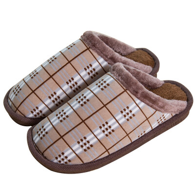 

Love couple cotton slippers home slippers mens coffee 280 4243 yards LJ85758