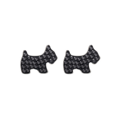 

AGATHA Jia Sha 2320142 Sweet fashion jewelry 925 silver fashion puppy earrings send girlfriend to send girlfriends black