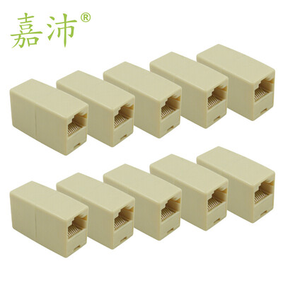 

Jia Pei TV-211X10 network connector RJ45 network dual-line cable docking extension through the module 10 beige