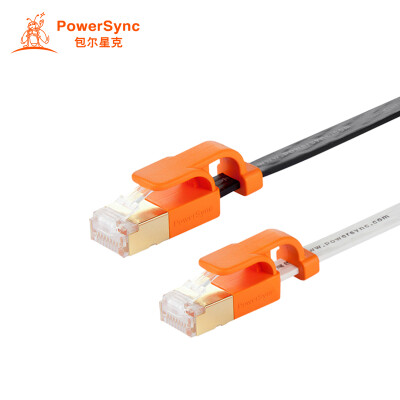 

PowerSync CAT7-KFMG10-3 seven types of cable 7 class flat shield twisted pair Gigabit gold-plated copper swing swing black 1 meter cable