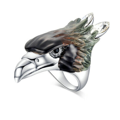 

Yoursfs@ Vintage Punk silver eagle Stylish wholesale various styles Gold Plating punk ring eagle hawk jewelry