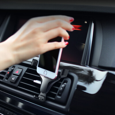 

AutoBot car phone holder air outlet snap car mobile phone holder creative universal mobile phone support matte black