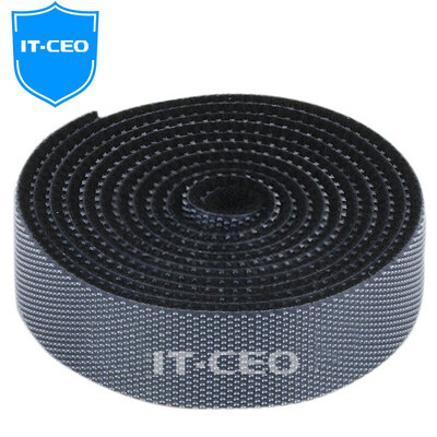 

IT-CEO V713 free cutting magic tie tie tie belt tie tie line with rope line organizer computer finishing tape button buckle belt length 1 m black