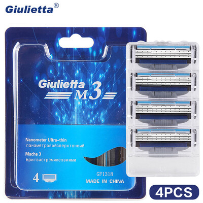 

Giulietta Razor Blade 4 pcs / Lot High Quality Shaving Razor For Men Stainless Steel Material Standard 3 Layer Razor Blades