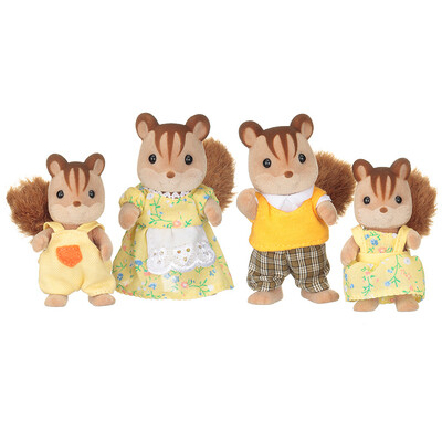

Sambler family Japanese brand princess toy girl doll house simulation forest family home flocking doll doll - walnut squirrel family SYFC31368
