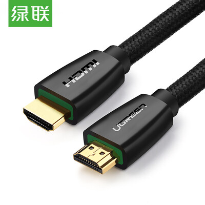 

Green UGREEN HDMI cable version 20 4k HD line 3D video cable laptop connection projector display data cable knitting cotton net section 1 meter 40408
