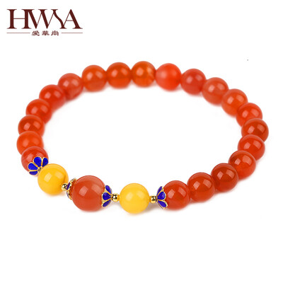 

Ai Hua Shang HWSA South red with wax wax hand string with certificate