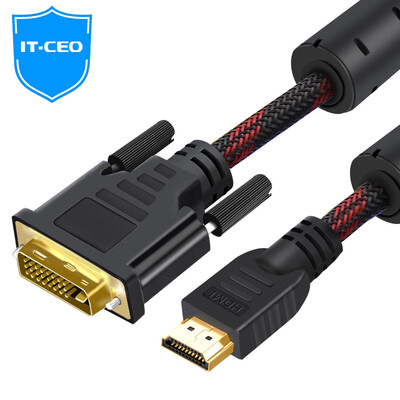 

IT-CEO HDMI к DVI кабелю DVI24 + 1 к кабелю HDMI цифровой высокоскоростной двунаправленный кабель для передачи данных, подключенный к компьютеру, линия преобразования видеоизображения 5 метров Y1DVI-5