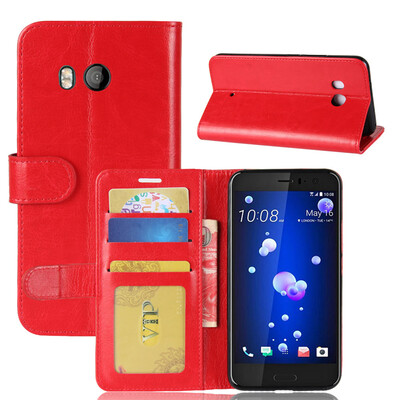 

GANGXUN HTC U11 Case PU Leather Flip Wallet Card Slot Cover for HTC U11