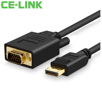 

CE-LINK DP to VGA high-definition line 8 meters 12 version DP to VGA cable conversion line HD TV monitor projector line 1603