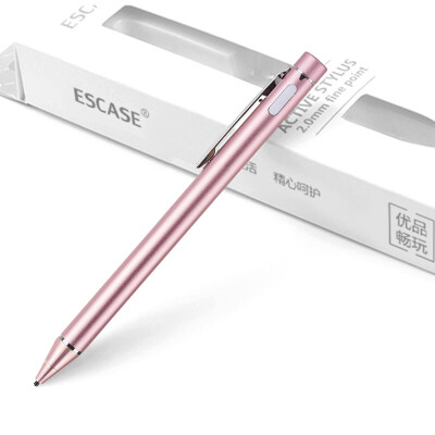 

ESCASE Apple iPad capacitive pen stylus compatible with Microsoft Surface Huawei Samsung Tablet PC phone smart touch rechargeable business enjoyment version of rose gold