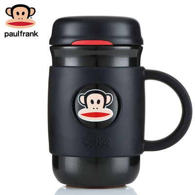 

(Monkey Monkey (Paul Frank) Insulation Cup Men and Women Office Business Cup Couple Cup with handle cup 340ml mint green PFD005