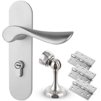 

Yuhuaze simple door lock indoor security lock silent door handle lock set with 3 hinge 1 door suction