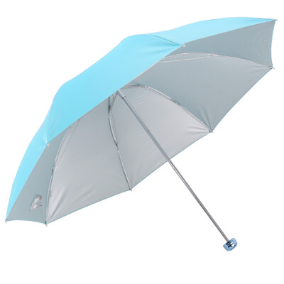 

Paradise umbrella silver plastic high-density polyester three fold ultra-light sunny umbrella umbrella lake 336T
