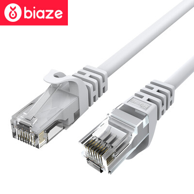 

BIAZE six non-shielded gigabit network cable 15 meters computer network jumper line cable cat6 high-speed pure copper Gigabit Ethernet WX2-white