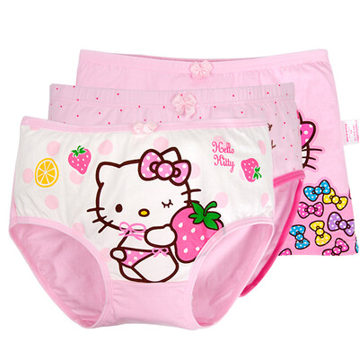 

HELLO KITTY Hello Kitty детская секция в сочетании маленькая девочка нижнее белье трусы штаны оборудования установлены три нижнего белья KTN153- 130