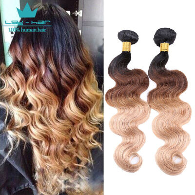 

Ombre Hair Extensions 7A Peruvian Virgin Hair Body Wave Omber Human Hair Weave Bundles 3Bundles Lot Peruvian Ombre Body Wave