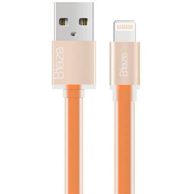 

BIAZE Apple 7/6 / 5s data cable 1 m orange mobile phone charger line power cord iPhone5 / 6s / 7 Plus / SE / new iPad Air Mini2 / 3/4