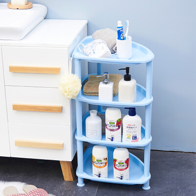 

LONGSTAR Kitchen Storage Shelves 4 Layers Removable Storage Shelves Blue -062