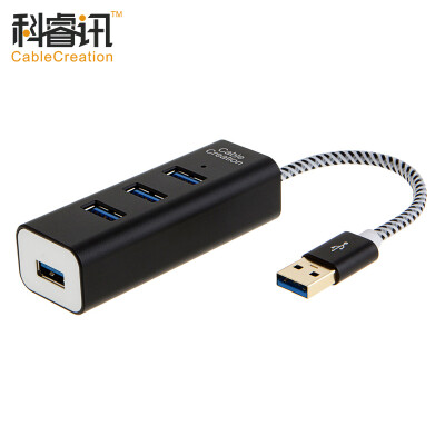 

CABLE CREATION USB3.0 High Speed ​​Expansion 4-Port HUB Hub 0.1m Aluminum Alloy Desktop Notebook Computer One-Tailed Four USB Splitter Rose Gold CD0251