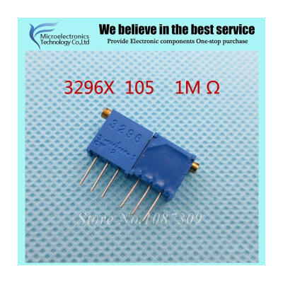 

50Pcslot 3296X-1-105LF 3296X 105 1M ohm side regulation Multiturn Trimmer Potentiometer High Precision Variable Resistor