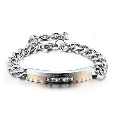 

Yoursfs@ Drop Shipping Unique Gift for Lover Bracelets titanium steel racelets For Women Men Jewelry Customized Named Bracelet