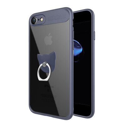 

Вентилятор, Apple телефон оболочки iPhone7 защитный рукав 7 (+ пленка подавая держатель стальное кольцо) все включено прозрачной твердой оболочки мягкой оболочки синий нижний лист четыре недели DROP