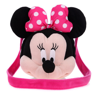 

Disney Disney Minnie головы фланель диагонали пакет розовой детской игрушка сумка плюшевые игрушки для детей Детского сада детских школьных сумок
