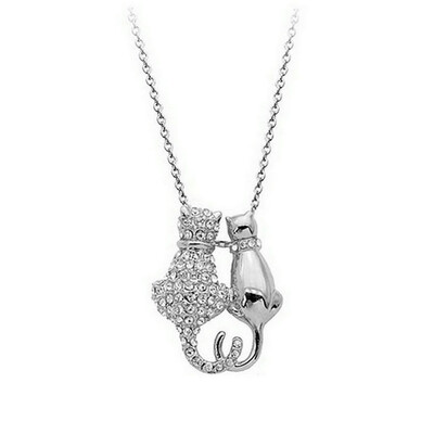 

Yoursfs® 18K Rose Gold Plated Love Cat Necklace Использование австрийского кристалла моды Gemstone ожерелье
