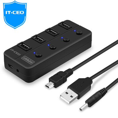 

ИТ генерального директор USB 2.0 разветвитель вытащил более семь высокоскоростных интерфейс расширения конвертера портативных настольных семь HUB концентратора 0,6 м черного V4UH3