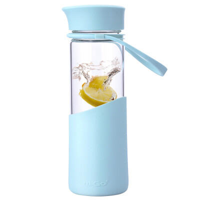 

【Jingdong Supermarket】 MIGO glass water cup 0.4L with lid portable tea cup car travel glass bottle men and women