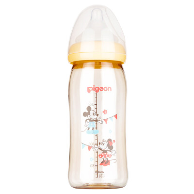 

Pigeon AA162 Disney Natural Reality Wide Caliber PPSU Painted Plastic Bottle 240ml with  Pacifier Mickey Minnie - Party