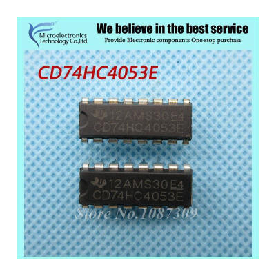 

10pcs free shipping CD74HC4053E 74HC4053E 74HC4053 DIP-16 Multiplexer Switch ICs High Speed  3 2-Channel Analog new original