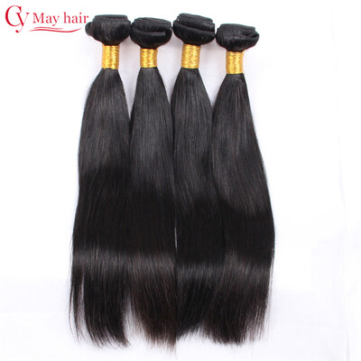 

Cy May Hair Brazilian Virgin Hair Straight 4PCS LOT Wet And Wavy Human Hair Extensions Brazilian Staright Hair Bundles
