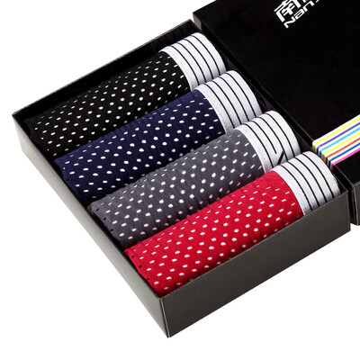 

Nanjiren Mens Underwear Printed Boxer Briefs Breathable Mid Waist