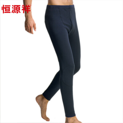 

Hengyuanxiang warm pants men&39s self-cultivation plus cashmere wool trousers knee pads patch pants lime gray L 17095