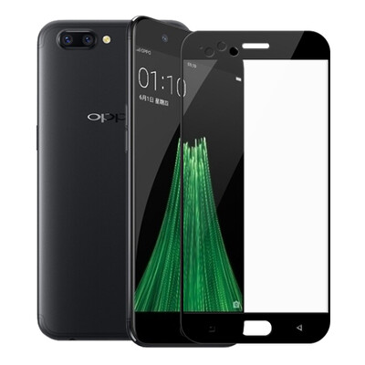 

Two Pieces Langke OPPO R11 Plus tempered film full-screen coverage of tempered film HD explosion-proof mobile phone protective film for OPPO R11 Plus black