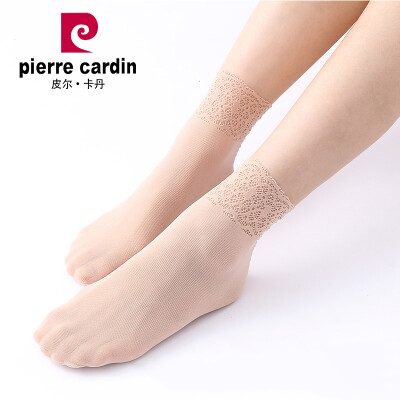 

Jingdong supermarket] Pierre Cardin socks female lace socks lace jacquard hollow not off silk sexy female socks 6 pairs of light complex color