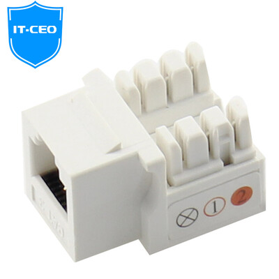 

IT-CEO V7D0 telephone line four-core crystal head 6P4C telephone line connector RJ11 pure copper crystal connector head machine cable connector 20 a pack of transparent