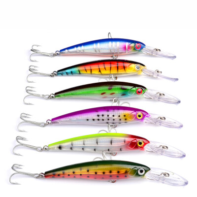 

1pc Приманка для рыбной ловли 33.34g-1.17oz Приманки Minnow 6-кратная рыбалка Приманка 6.5 "-16.5cm рыболовная снасть 1/0 # Высокоуглеродистая сталь Крючок