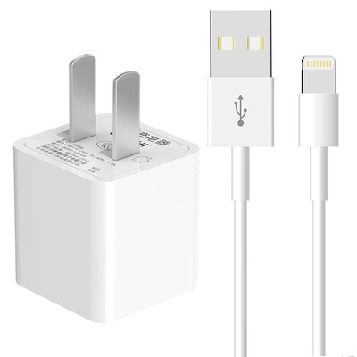 

Capshi Apple 7/6 / 5s кабель для зарядки кабеля для передачи данных 1 м + 1А комплект зарядного устройства для мобильного телефона для Apple iPhone5 / 6s / 7plus / ipad mini