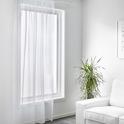

FOOJO light transparent Ying white curtain finished 2 meters wide 27 meters high