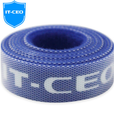 

IT-CEO V713 free cutting magic sticker cable tie line with tie line with cable management line computer finishing tape button buckle with about 1m blue