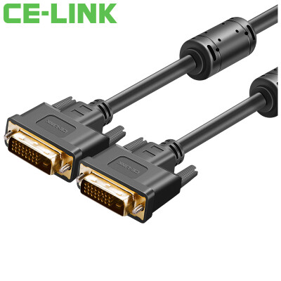 

CE-LINK DVI 24 1 digital high-definition signal cable 3 meters gold-plated dual-channel DVI male to female video cable computer monitor cable black A1873